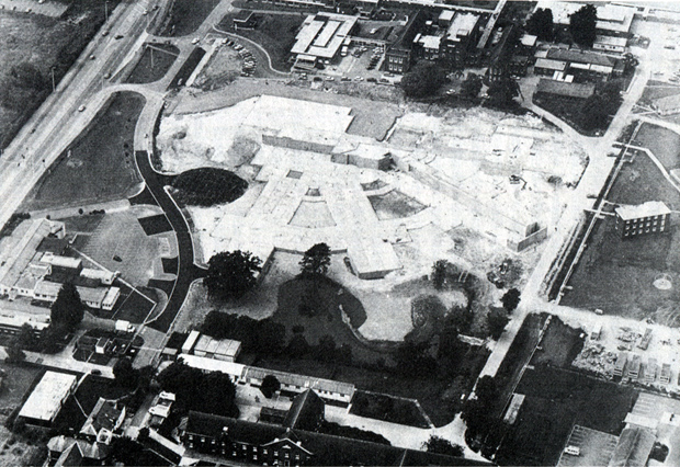 Picture of St. Mary's Hospital under construction.