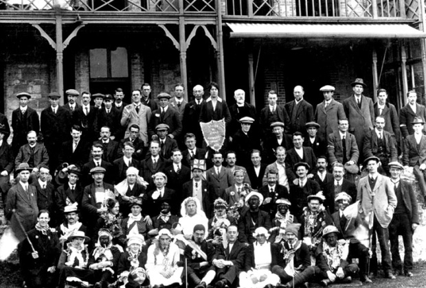 Picture of Patients. Armistice Day 1918.
